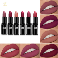 Lot de rouges à lèvres vegan longue tenue multicolores personnalisés en gros sous marque privée – Rouge à lèvres mat velours waterproof tendance