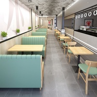 Ensemble de salle à manger commercial moderne en bois massif, couleur personnalisée, pour restaurant, hôtel, centre commercial, avec sièges en cuir Napa, pour conférence et usage commercial
