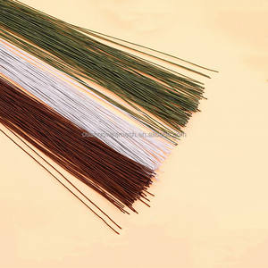 Nastro floreale marrone verde bianco colorato fiorista filo di carta coperto stelo bastoncini filo per decorazioni di fiori artificiali - Product Image 4