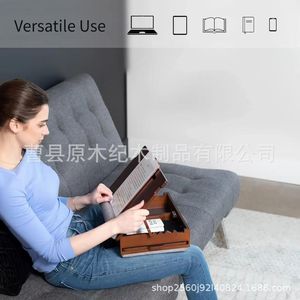 Wooden Lap <b>Desk</b> With Storage And Mouse Pad For Laptops <b>Portable</b> <b>Stand</b> - Product Image 5