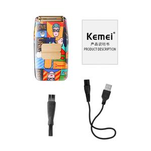 Rasoir électrique Kome KM-1102H Graffiti, double lame oscillante, rechargeable, étanche IPX7, longue durée de vie de la batterie, pour hommes - Product Image 3