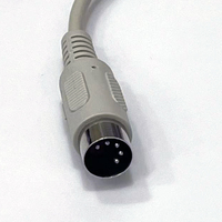 6,0 Zoll PS/2 Tastatur-Maus-Splitter Verlängerungskabel 28AWG Vergoldete Leiter Stecker auf Buchse Beige PVC-Ummantelung CE für Computer
