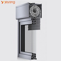 Fenêtre à Volet Roulant en Aluminium Systématisé avec Stores Intégrés, Double Vitrage, Étanche, Économe en Énergie, Ombrage Intégré