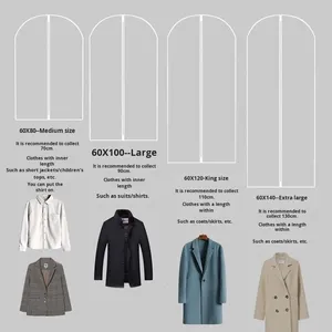 Funda Protectora para Ropa Impermeable y a Prueba de Polvo de Peva, Funda para Traje, Funda para <span class=keywords><strong>Abrigo</strong></span>, Funda de Almacenamiento Transparente Personalizable - Product Image 3