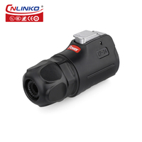Connecteur Push-Pull 3 Broches CNLINKO LP24 Étanche IP68 25A Contact Or Prise d'Alimentation Circulaire Mâle-Femelle pour Équipement Industriel