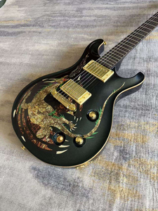 Guitarra Eléctrica Estilo <span class=keywords><strong>PRS</strong></span> Lista para Enviar, con Cuerpo y Mástil de Caoba, Acabado Brillante con Trémolo, 39 Pulgadas, para Espectáculos Profesionales - Product Image 4