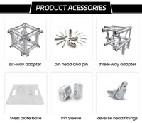 Structure de scène en aluminium, truss d'éclairage pour événements, truss DJ à raccordement rapide