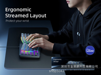 Clavier de jeu ergonomique filaire, rétro-éclairé, silencieux, sans pavé numérique, pour canal carpien