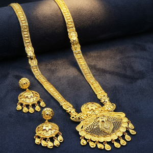 En gros, Ensemble de bijoux de mode en laiton plaqué or micron 14K 18K 24K, comprenant des colliers longs et un ensemble de bijoux à motif floral en laiton rempli d'or - Product Image 3