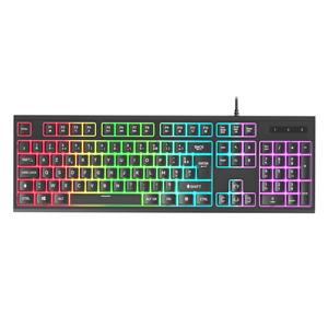 Clavier AZERTY français personnalisé avec logo, rétroéclairage LED RGB, ergonomique, filaire USB, métal, clavier de jeu - Product Image 1