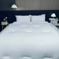 Couette matelassée de luxe en microfibre et polyester, double garnissage, douce comme un nuage, respirante toutes saisons, pour la maison ou l'hôtel - Taille King