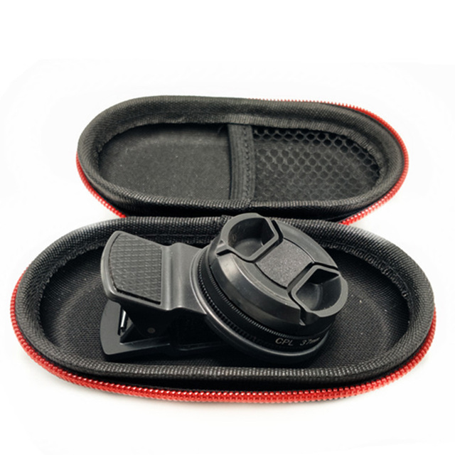 37MM Phone Professional Wide Angle Polarizer Circular Portable Accessories Durable With Clip Black Lens Universal