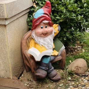 Statue de lutin de jardin, modèle de gnome de jardin, décoration extérieure de grande taille, décoration de lutin de dessin animé, artisanat en résine, cadeau créatif - Product Image 4
