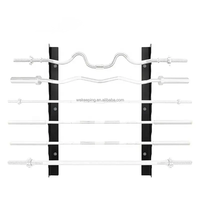 Support d'haltères mural Support mural vertical pour barre de rangement Support pour barre de musculation