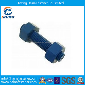 China PTFE recubierto de ASTM A193 B7/ A320-L7 perno <span class=keywords><strong>prisionero</strong></span> con 2h tuercas hexagonales - Product Image 5