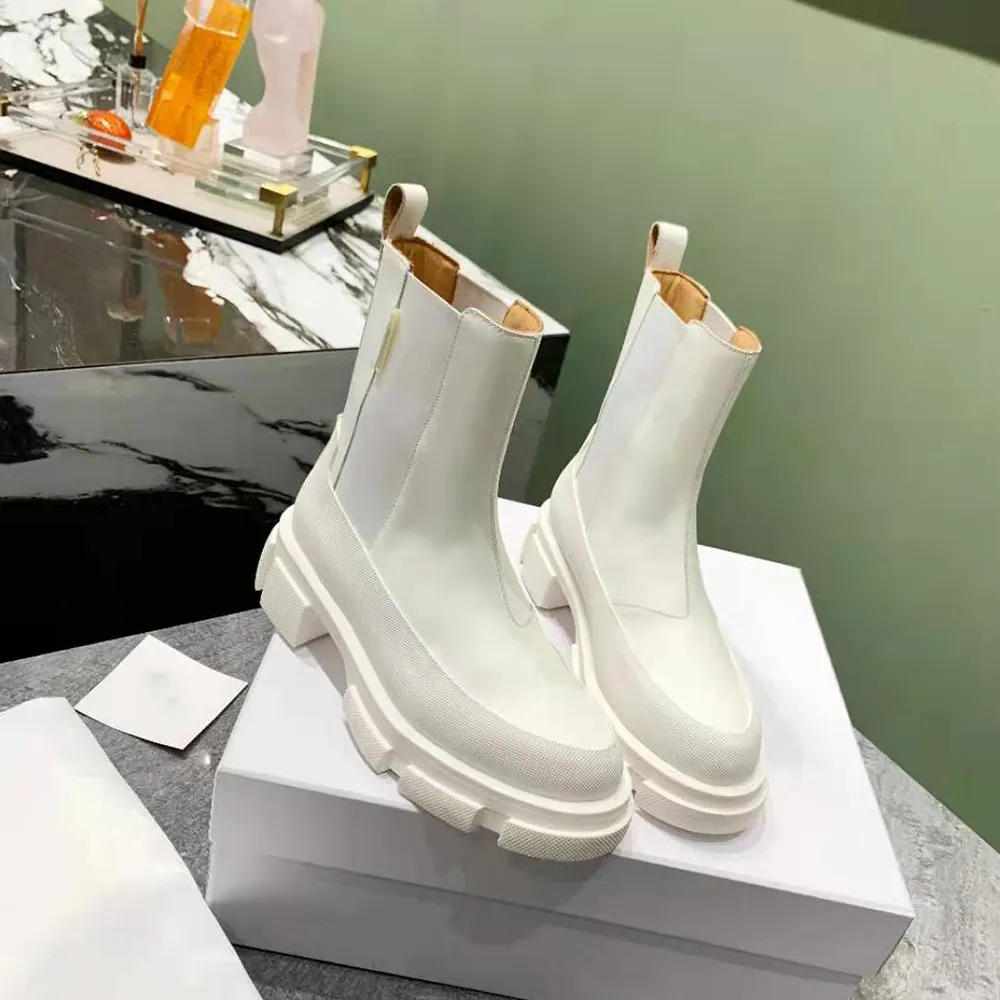 Botas altas elásticas de alta calidad para mujer, calzado moderno y barato, color blanco y rosa, para invierno