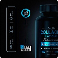 Capsules de collagène complexe OEM ODM, types I, II, III, V, X, complément alimentaire pour la beauté de la peau, des cheveux, des ongles et des articulations