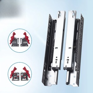 Riel Inferior 3D de <span class=keywords><strong>Cierre</strong></span> <span class=keywords><strong>Suave</strong></span> de Hierro Moderno, Riel Telescópico Oculto para Instalación de Cajones - Product Image 4