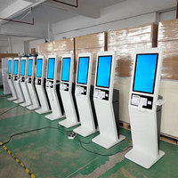 Kiosco de Autoservicio Android de 21.5 Pulgadas para Restaurante de Hamburguesas con Impresora y Soporte para Punto de Venta