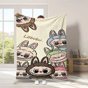 Couverture Labubued personnalisée flanelle bureau sieste canapé chaleur couverture cadeau décoratif tapisserie enfants pique-nique voyage lit jeter couverture