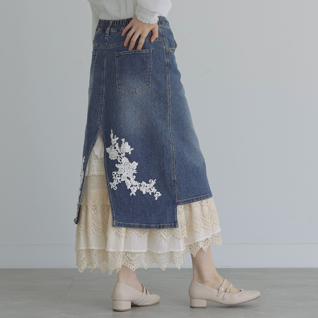 【BAON】Itzka Pocket Long Skirt Pinko Woman Long Skirt with Ruffles 105252 A2MI Z99 – Khloefemme
