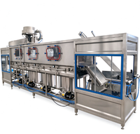 Machine de remplissage d'eau minérale de 5 gallons 100-2400 bph, ligne de production entièrement automatique pour petites bouteilles d'eau