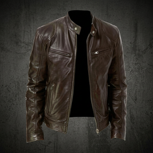 Veste en cuir de motard pour homme Furat Leathers, en peau de mouton de haute qualité, style streetwear, service OEM, logo sur le devant, taille XL - Product Image 3