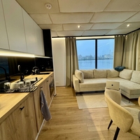 Bateau-maison de luxe de 38 pieds avec cabine privée, pont de divertissement, cuisine, salle de bain, homologué CE européen