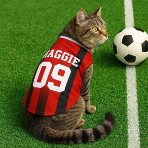 Kaos Anjing Kucing Poliester Musim Panas Musim Semi Sederhana Sporty Fashion Pakaian Kaos Sepak Bola Sweatshirt Pakaian Hewan Peliharaan Layanan Kaos Hewan Peliharaan Besar - Product Image 3