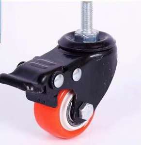 Movendo Giratória Rolamento de Esferas Rodízios PVC Office Chair Móveis Rodízio e 2 Polegadas Giratória Rodízio Rodas Com Segurança <span class=keywords><strong>Dual</strong></span> Locking - Product Image 4