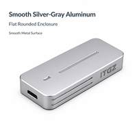 Casing SSD NVMe M.2 10Gbps Chip JMS583 Aluminium Alloy, Hard Drive Eksternal dengan Logo Kustom untuk PC Laptop