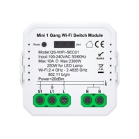 Module de commutateur mural à distance 1CH 10A universel Tuya WiFi Mini 1Gang Contrôleur d'éclairage adapté à Alexa Google Home