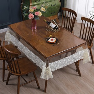Dailu - <span class=keywords><strong>Mantel</strong></span> <span class=keywords><strong>de</strong></span> PVC Transparente Personalizable al por Mayor, con Diseño Floral, Impermeable, Resistente al Aceite, Lavable, para Fiestas, Hogar, Cafetería - Product Image 6