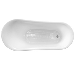 Moderna Bañera Acrílica Independiente con Desagüe, Ecológica, para Uso en Hoteles, Tamaño 60x30, Diseño de Dos Lados con Alcove - Product Image 3