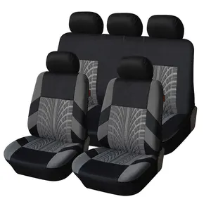 Offre Spéciale Aliexpress Amazon Ebay Auto 5 sièges couverture de luxe étanche universel personnalisé Polyester housses de siège de voiture