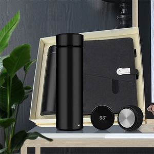 Cuaderno Inteligente A5 Personalizado con Logotipo Impreso, Juego de Cuaderno Diario con Carga Inalámbrica de Cuero PU Negro con Banco de Energía - Product Image 5
