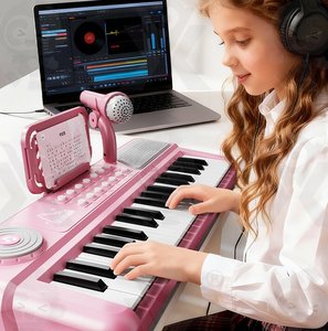 Clavier de piano électrique à 37 touches avec microphone, jouet éducatif en plastique, instrument de musique pour apprendre la musique - Product Image 5