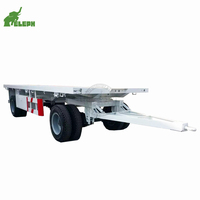 Remorque à plateau plat de 40 tonnes, remorque complète à plateau plat, remorque porte-conteneurs complète