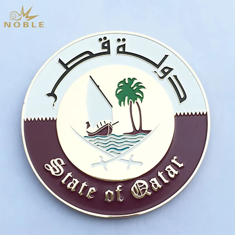 Благородный производитель металлический значок подарок Государственный Катар эмблема логотип Кубок награды крафт флаг булавка