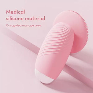 Brosse nettoyante pour le visage en silicone vibrante exfoliante pour un nettoyage en profondeur et le démaquillage - Product Image 2
