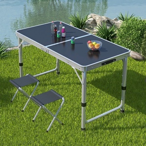 <span class=keywords><strong>Table</strong></span> pliante portable d'extérieur en alliage d'aluminium, réglable manuellement en hauteur, petite <span class=keywords><strong>table</strong></span> pour marché nocturne et logement locatif - Product Image 4