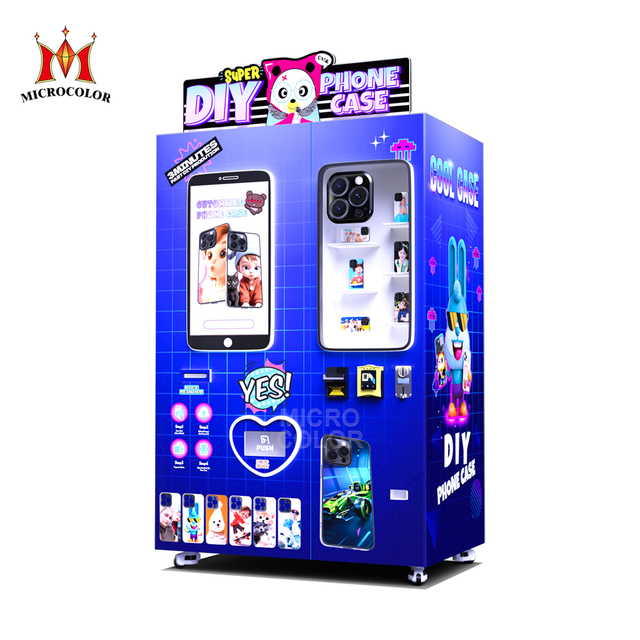OEM ODM Automatic Phone Case Printing Vending Machine Manufacture XP600 Printer DIY Phone Case Printing Machine for Mall