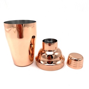 3 pièces 12oz 350ml outil de barman plaqué cuivre Mixology Mojito <span class=keywords><strong>Martini</strong></span> français Cobbler Bar Cocktail Shaker <span class=keywords><strong>bouteille</strong></span> de mélangeur - Product Image 5
