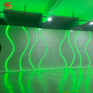 Suave personalizado multicapa LED cambiado luz boda escenario telón de fondo eventos decorativo gran escenario acrílico telón de fondo - Product Image 2