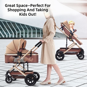<span class=keywords><strong>Poussette</strong></span> légère pliable à quatre roues bidirectionnelle avec fonction assise-allongée <span class=keywords><strong>pour</strong></span> bébés de 0 à 3 ans, capacité de <span class=keywords><strong>50</strong></span> <span class=keywords><strong>kg</strong></span> - Product Image 2