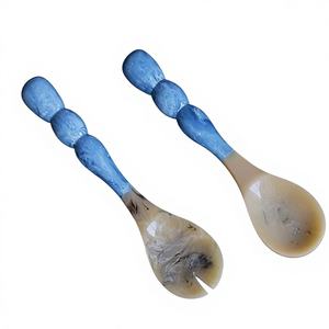 ชุดช้อนและส้อมเสิร์ฟสลัดเรซิ่นตกแต่งสวยงาม ดีไซน์ทันสมัย เป็นมิตรกับสิ่งแวดล้อม ทนทาน เหมาะสำหรับงานปาร์ตี้ - Product Image 1