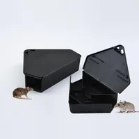 Station d'appât pour rongeurs, contrôle des nuisibles, station d'appât pour rats en plastique PVC, boîte à pièges à rats verrouillable avec clé