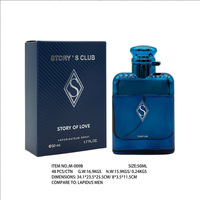 Parfum pour homme Story Love, fragrance légère longue durée, Cologne boisée fraîche de niche bleue, format voyage, écologique