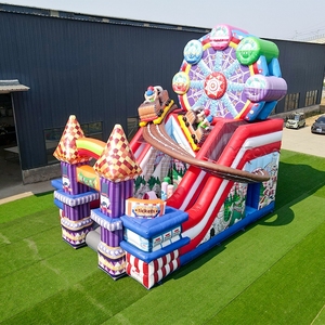 Château <span class=keywords><strong>gonflable</strong></span> avec toboggan, thème grande roue de qualité supérieure, grand château <span class=keywords><strong>gonflable</strong></span> à <span class=keywords><strong>louer</strong></span> pour les fêtes - Product Image 2