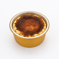 WB 1000 pièces/boîte Contenant rond en aluminium doré de 450 ml, épaissi, pour emballage alimentaire, résistant au four, boîte à emporter en feuille d'aluminium